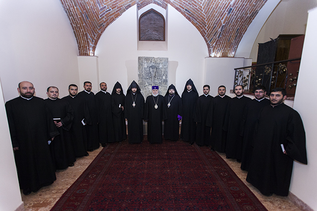 Twelve Newly Ordained Priests Meet with the Catholicos of All Armenians