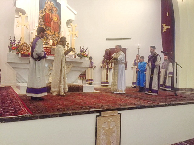 Primate of Artsakh Celebrates Divine Liturgy at St. Leon (Ghevontiants) Armenian Cathedral
