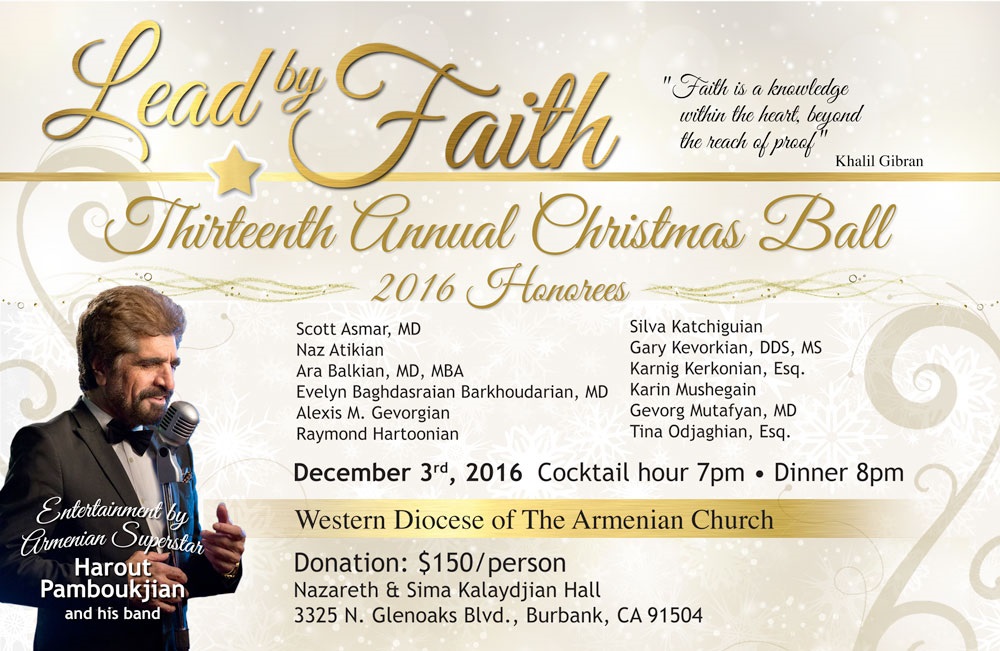 WESTERN DIOCESE TO HOLD 13TH ANNUAL CHRISTMAS BALL ON DECEMBER 3, 2016