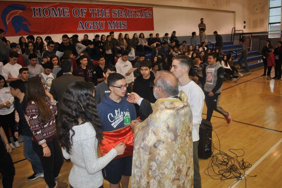 Armenian School Students Receive Holy Communion