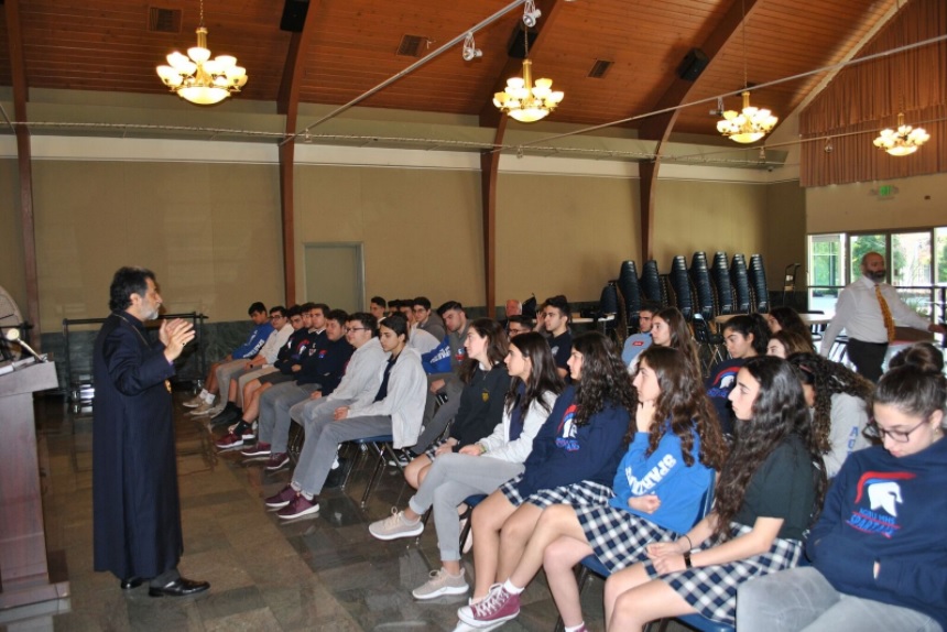 Primate Visits AGBU Vatche and Tamar Manoukian School