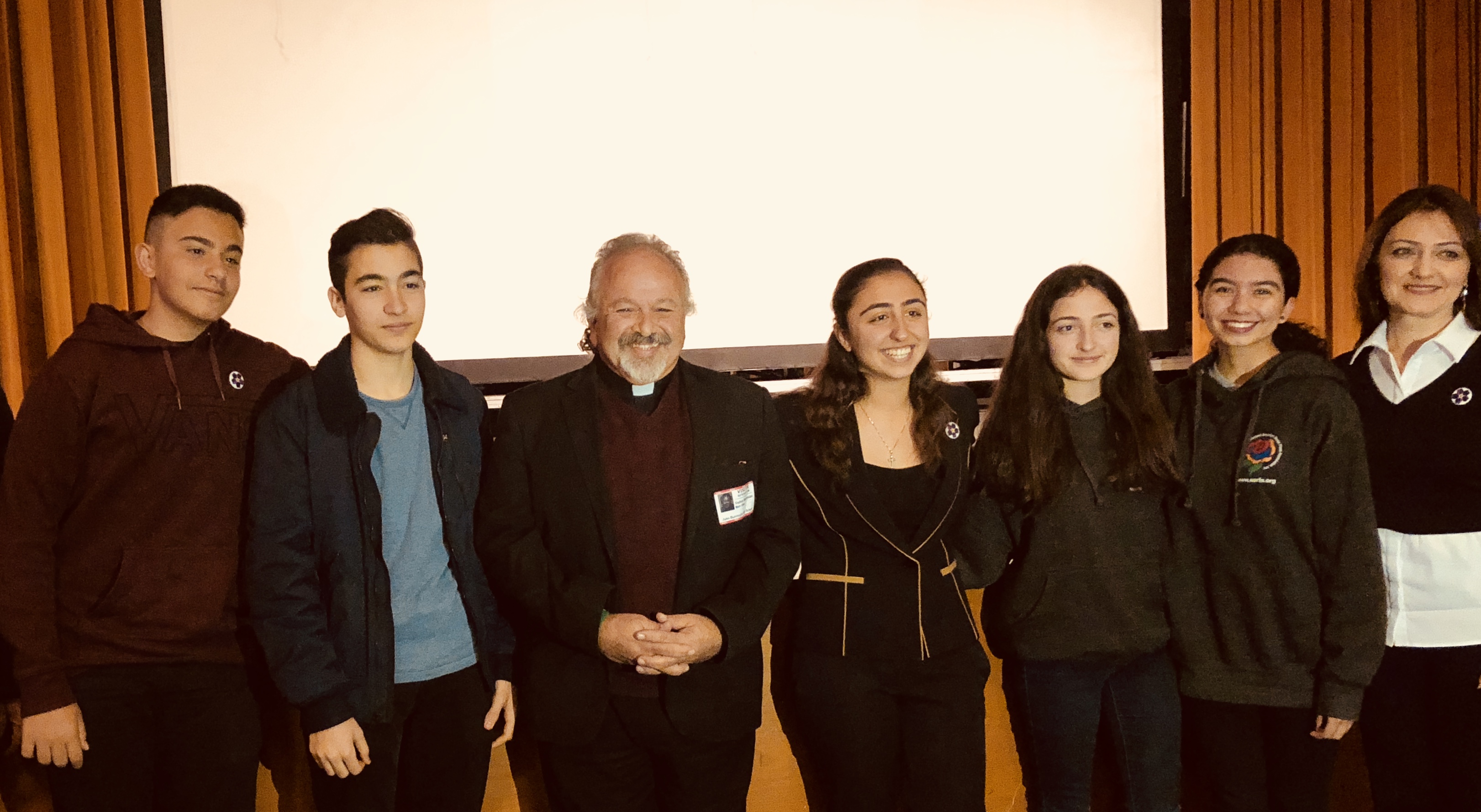 Fr. Vazken Movsesian Keynote Speaker at John Burrough’s High School Assembly