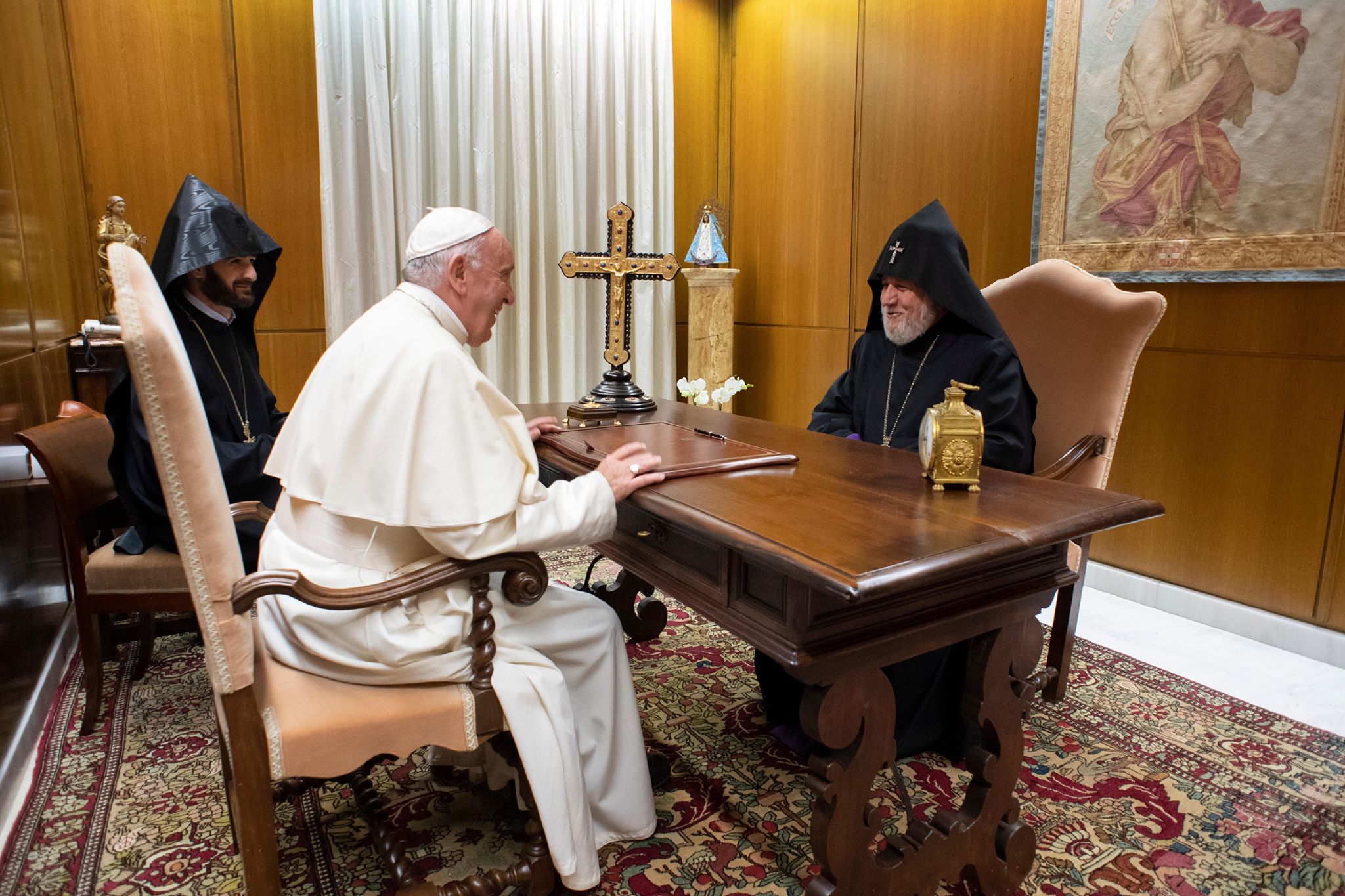 His Holiness Karekin II, Supreme Patriarch and Catholicos of All Armenians met with His Holiness Pope Francis