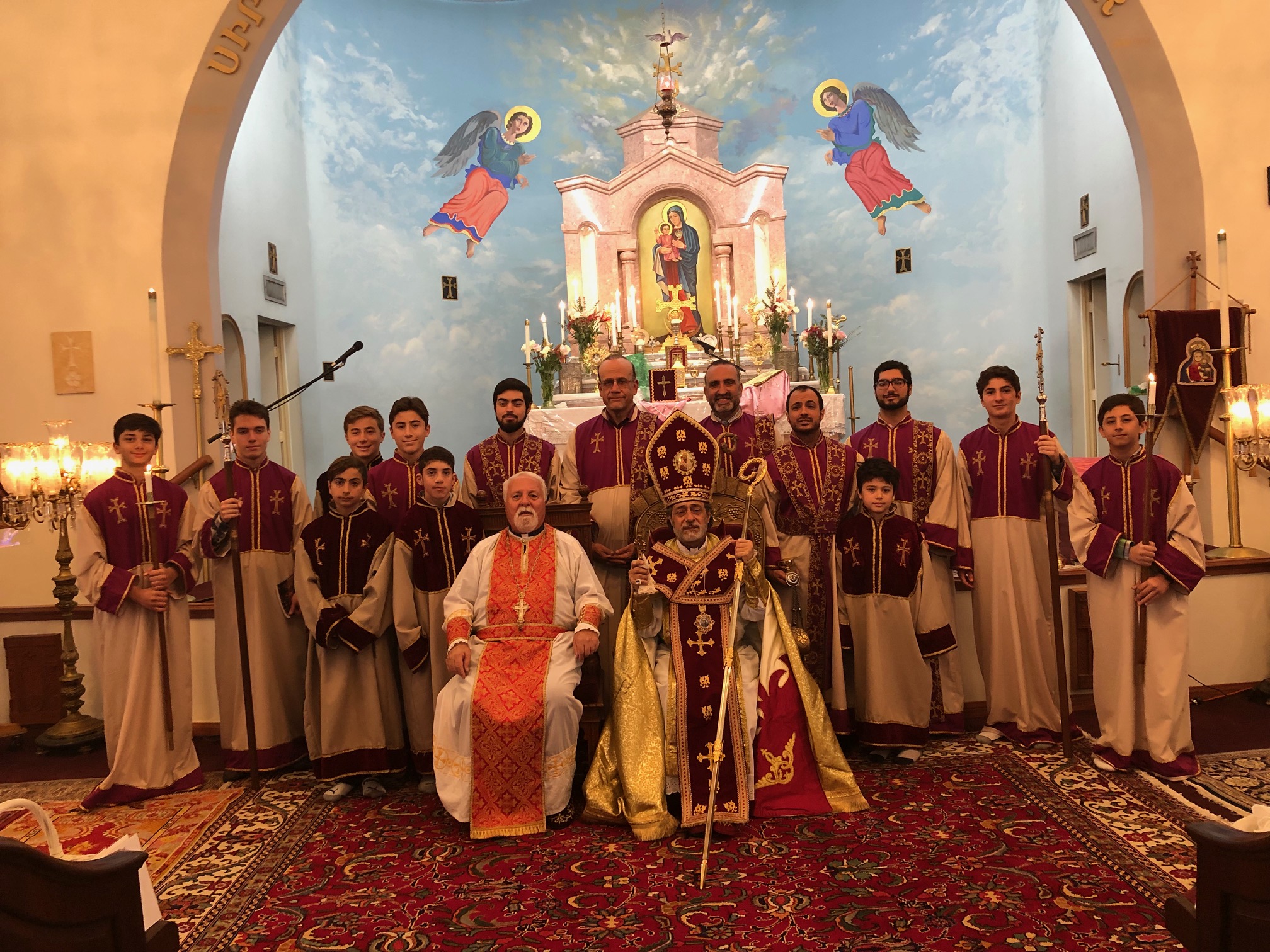 Primate Pays First Pastoral Visit of the Year to St. Mary Armenian Church of Costa Mesa