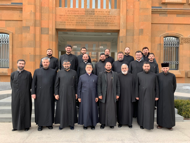 Primate Meets with Armenian Priests from Around the World