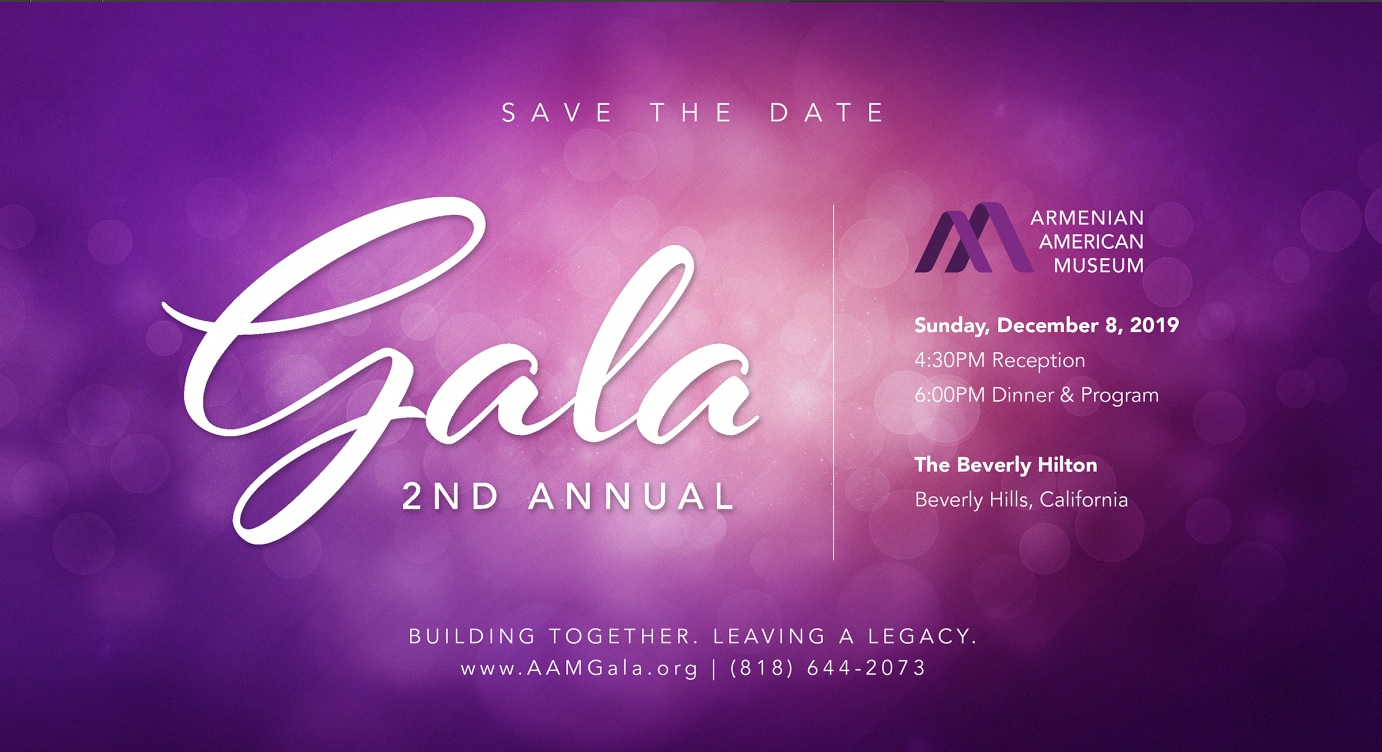 Armenian American Museum Announces 2nd Annual Gala on December 8