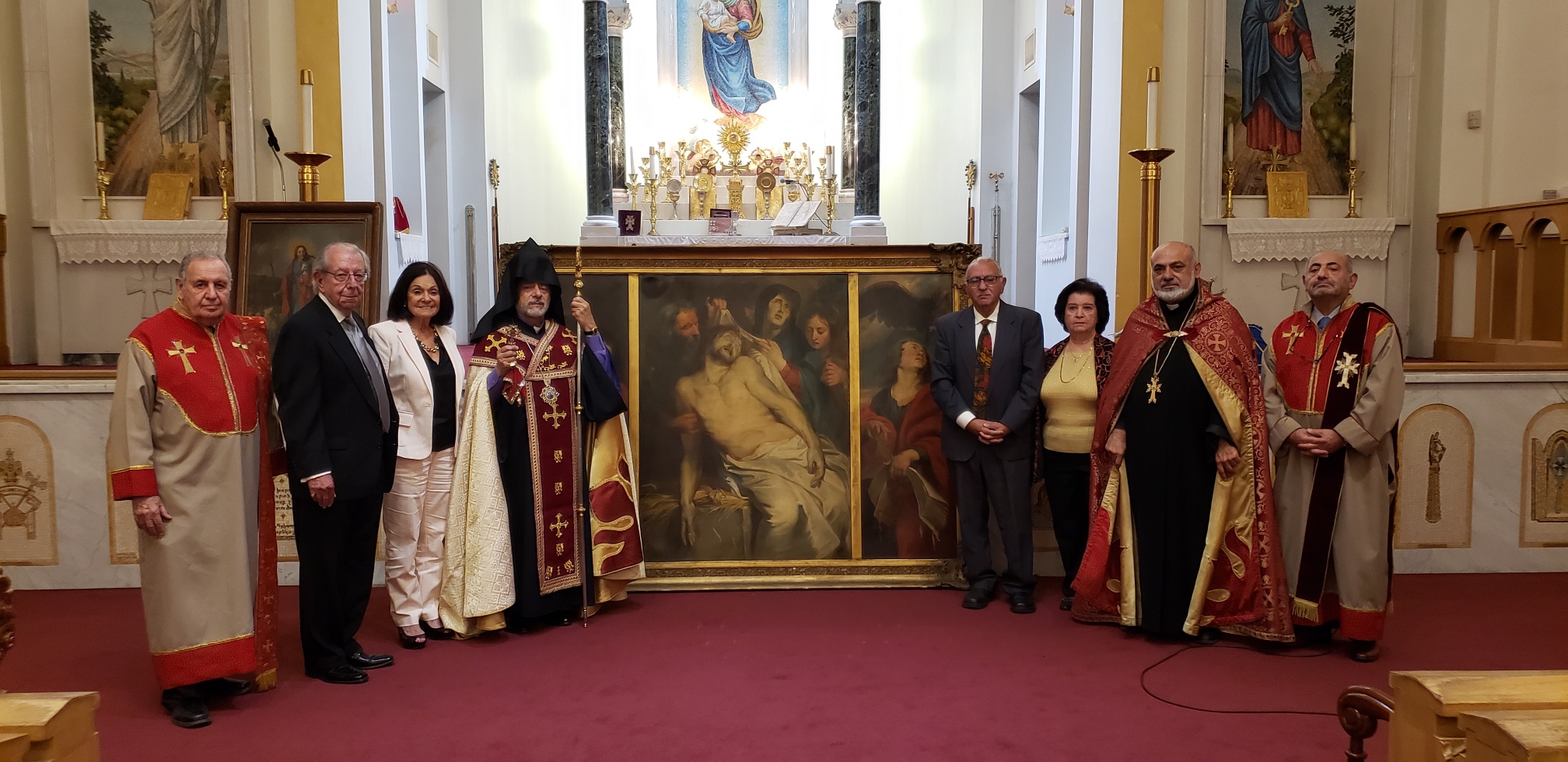 Blessing of Two 18th Century Paintings at St. Peter Armenian Church of Van Nuys