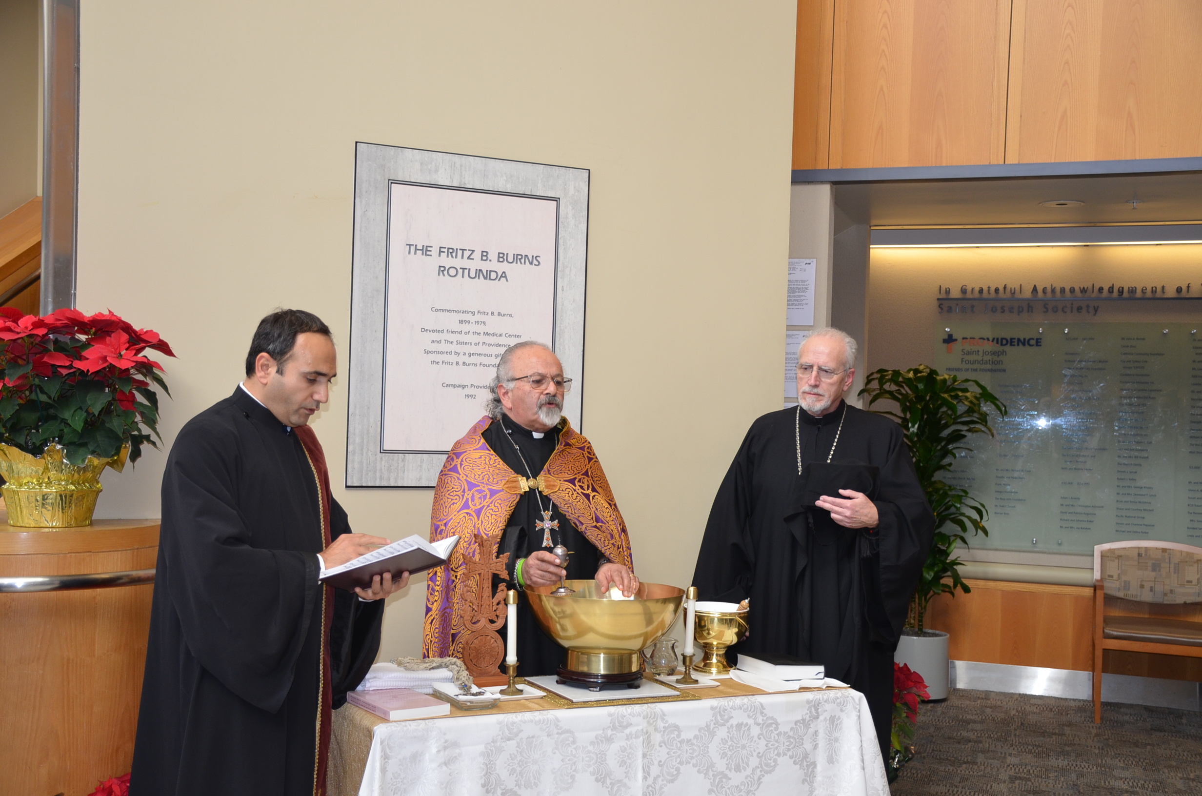 Blessing of the Water Service at Providence St. Joseph Medical Center
