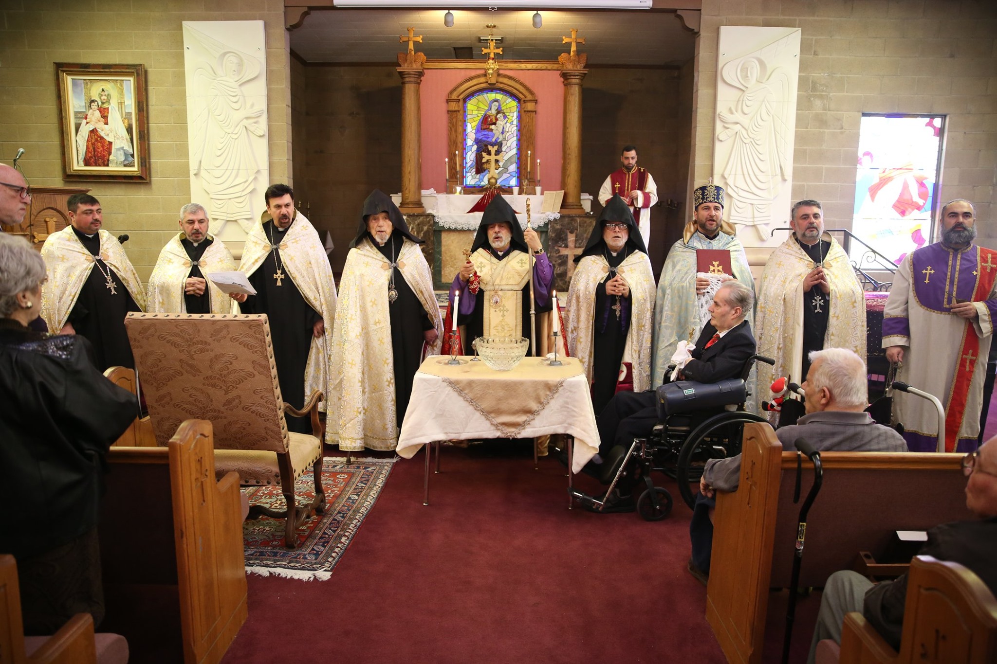 Ararat Home Residents Receive Christmas Blessings from Diocesan Clergy