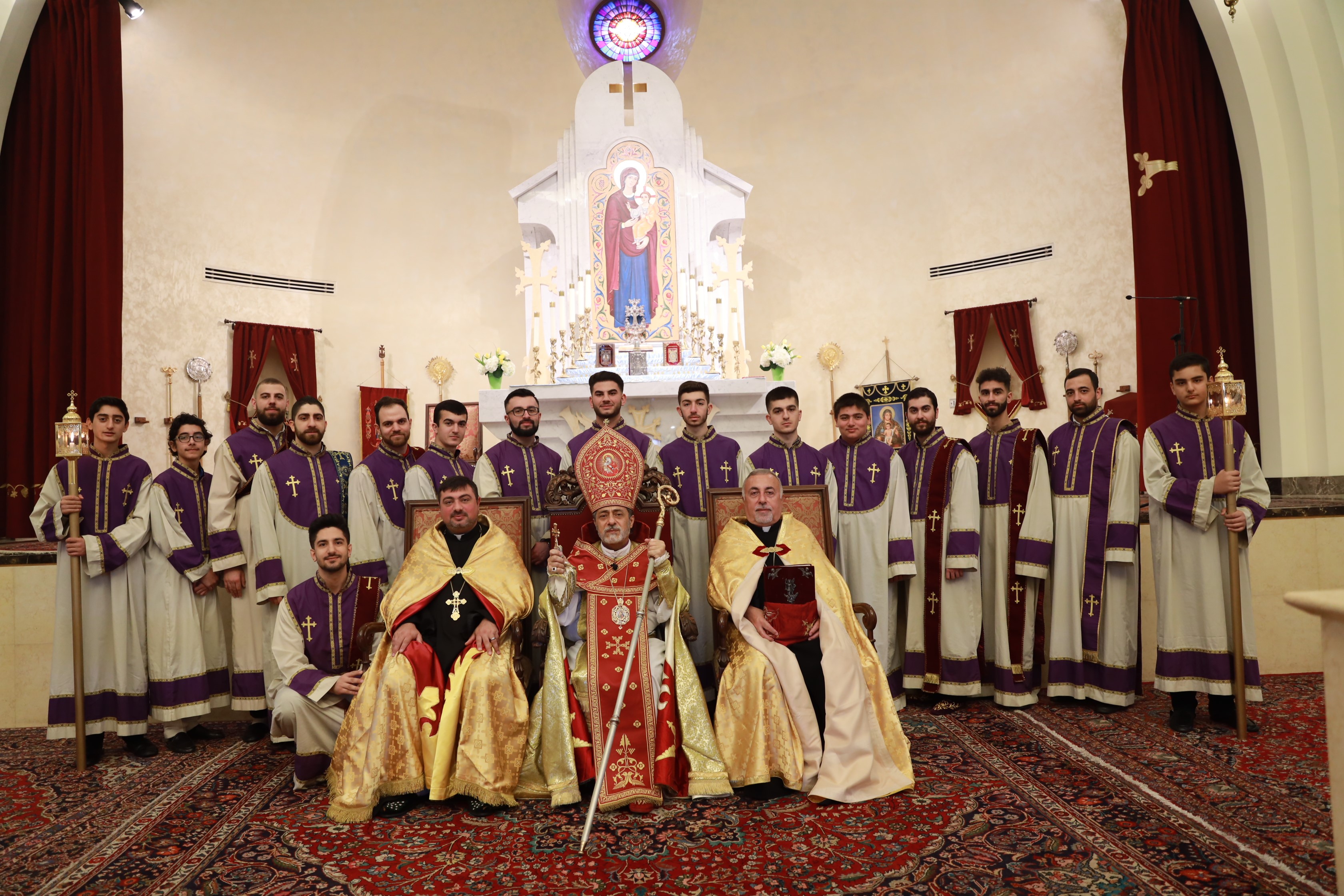 ACYO Delegates take part in Divine Liturgy: Primate Grants Minor Orders of Acolyte to Four Altar Servers 