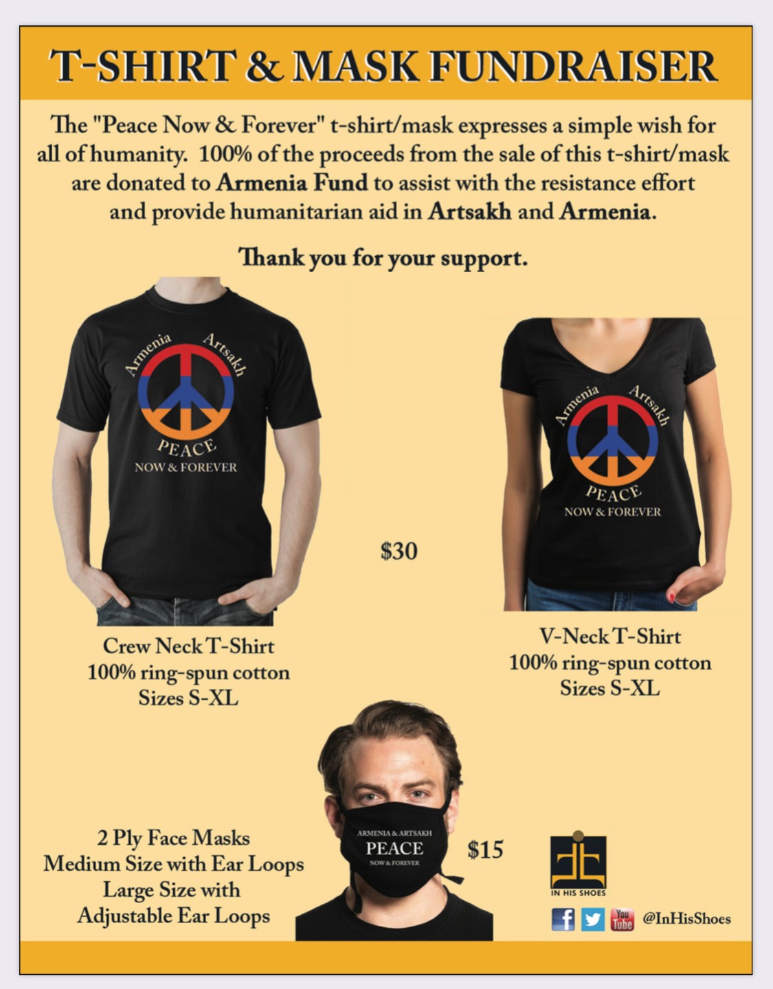 T-SHIRT AND MASK FUNDRAISER BENEFITING ARMENIA FUND