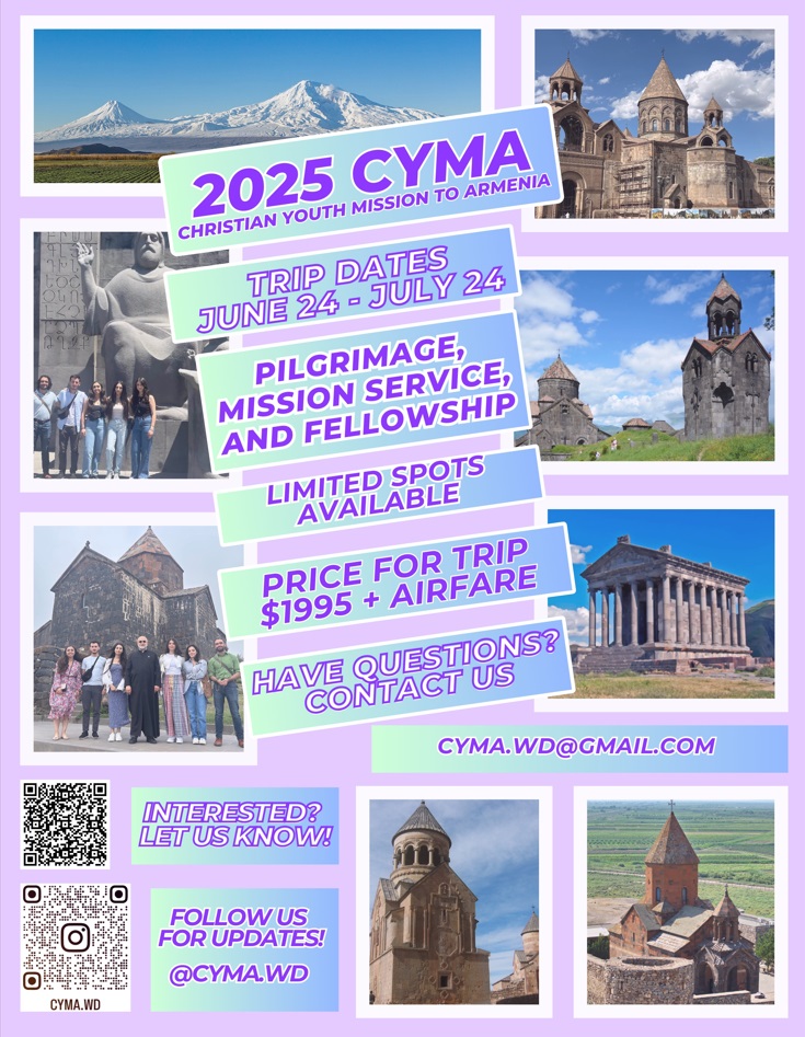 The Christian Youth Mission to Armenia for 2025 is now LIVE! 