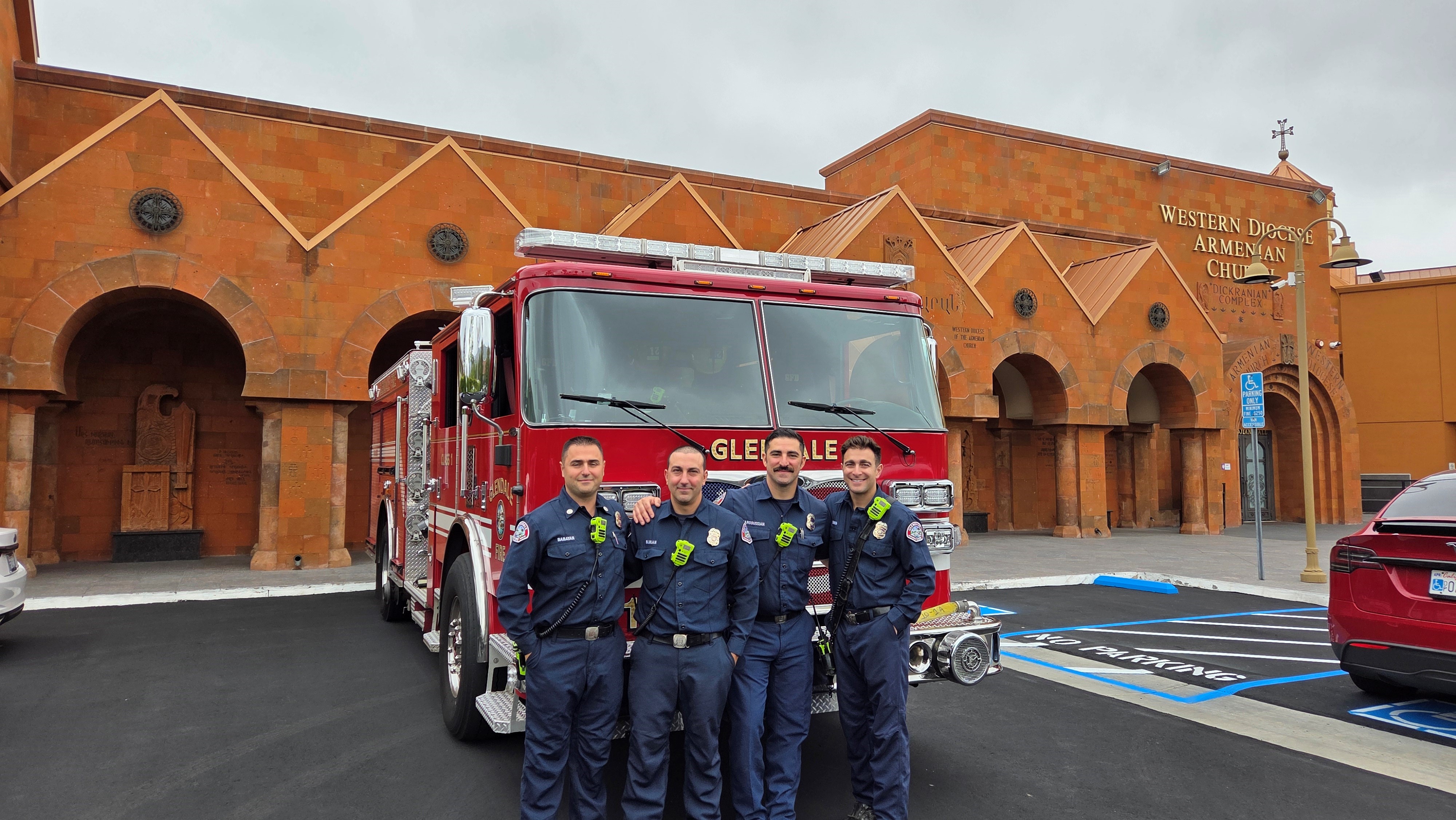 Los Angeles Firefighters Honored at St. Leon Ghevontiants Armenian Cathedral  