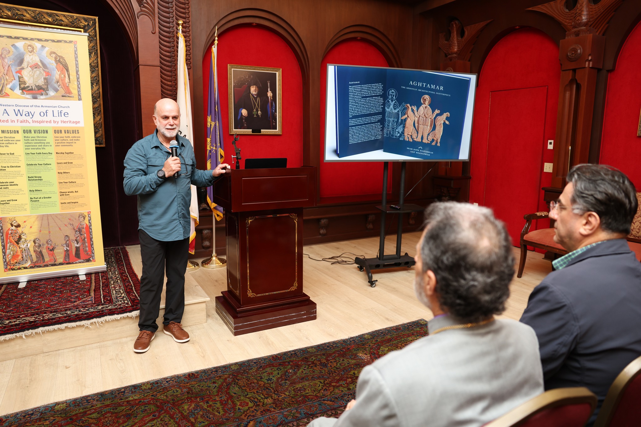 Hrair Hawk Khatcherian's Latest Photo Book Aghtamar Presented at the Western Diocese