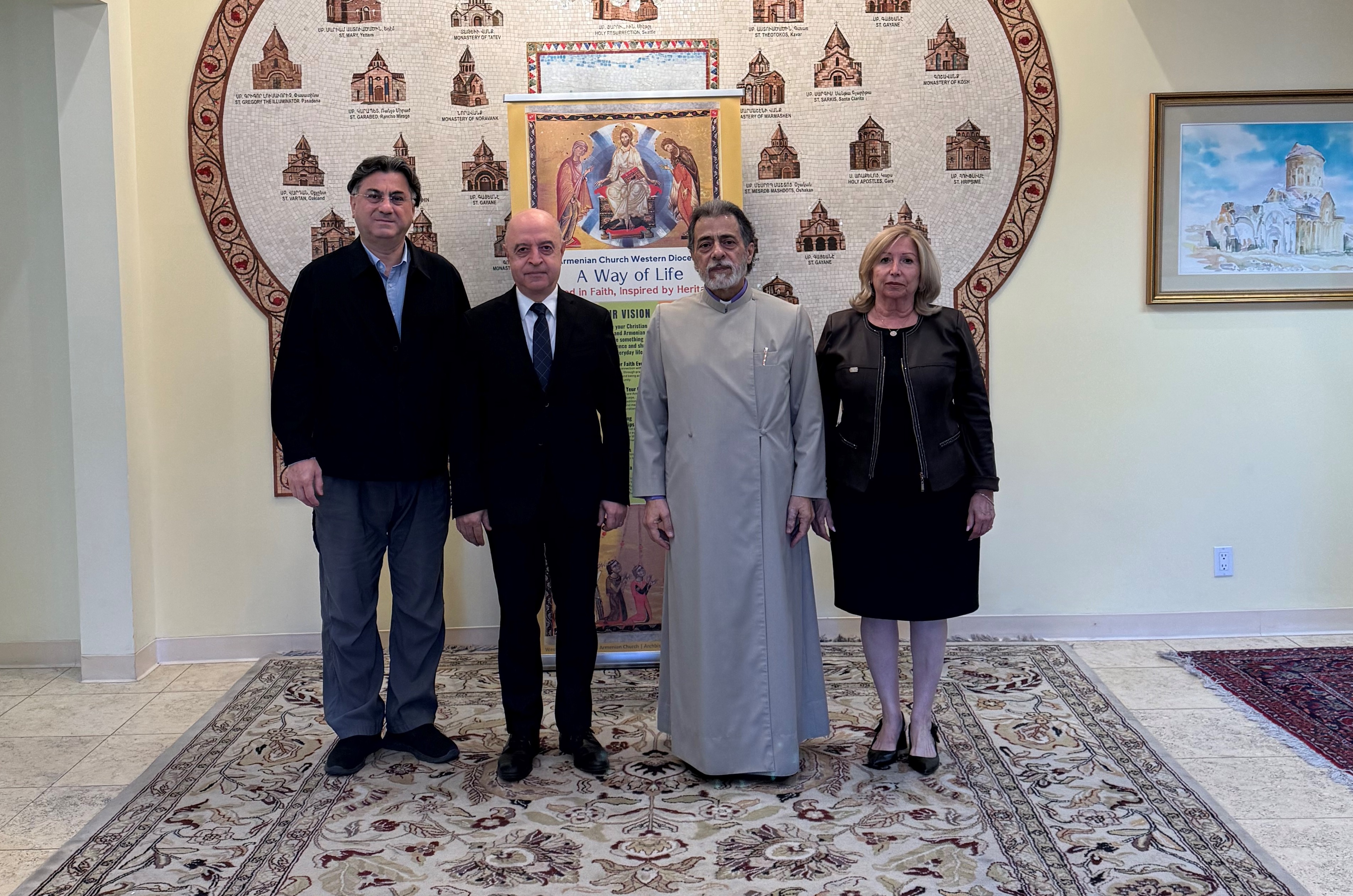 UAECNE and Haigazian University President Rev. Dr. Paul Haidostian Visits the Western Diocese
